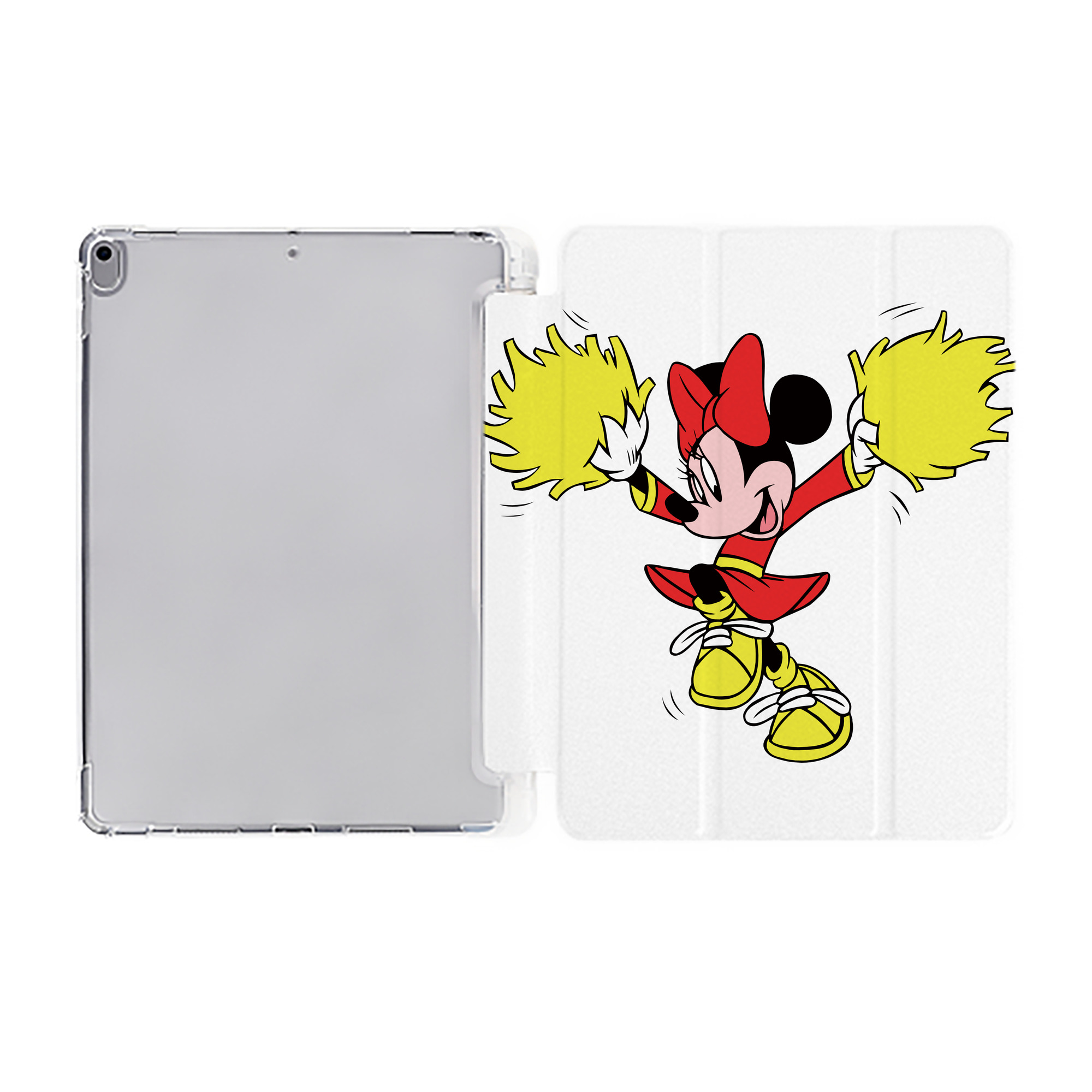 （画像用） ミッキーマウス Mickey Mouse IPad ケース ペン収納付き 三つ折りスタンド PUレザー×シリコン 対応機種9.5/10.5/10.9インチ